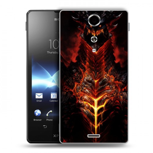 Дизайнерский пластиковый чехол для Sony Xperia TX World of warcraft