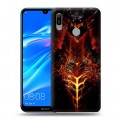 Дизайнерский пластиковый чехол для Huawei Y6 (2019) World of warcraft