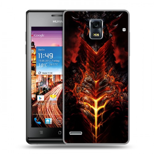 Дизайнерский пластиковый чехол для Huawei Ascend P1 World of warcraft