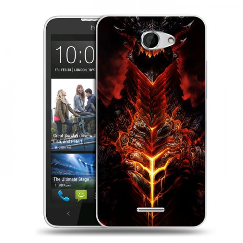 Дизайнерский пластиковый чехол для HTC Desire 516 World of warcraft