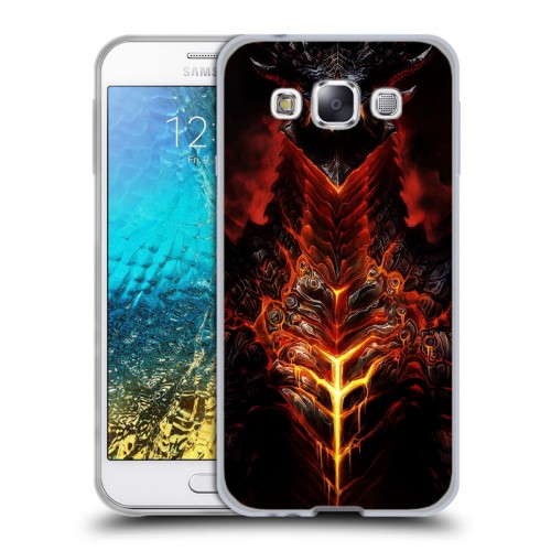 Дизайнерский пластиковый чехол для Samsung Galaxy E5 World of warcraft