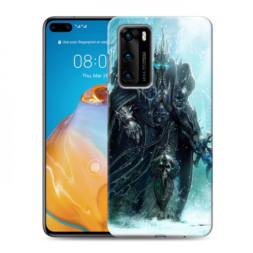 Дизайнерский силиконовый с усиленными углами чехол для Huawei P40 World of warcraft