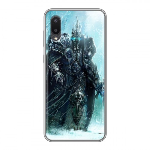 Дизайнерский пластиковый чехол для Samsung Galaxy A02 World of warcraft