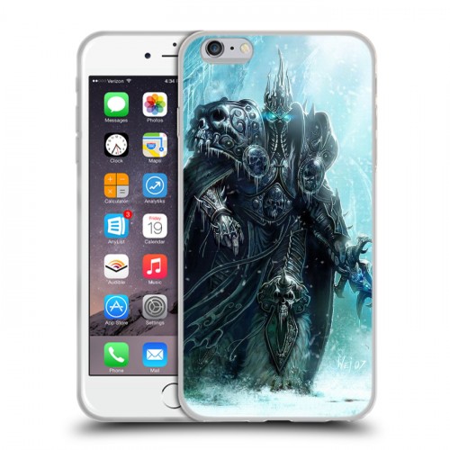 Дизайнерский силиконовый чехол для Iphone 6 Plus/6s Plus World of warcraft