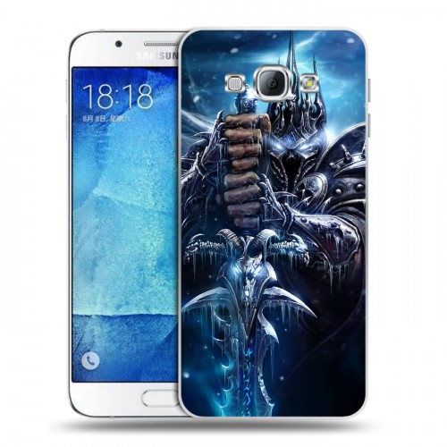 Дизайнерский пластиковый чехол для Samsung Galaxy A8 World of warcraft