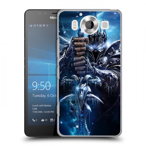 Дизайнерский пластиковый чехол для Microsoft Lumia 950 World of warcraft