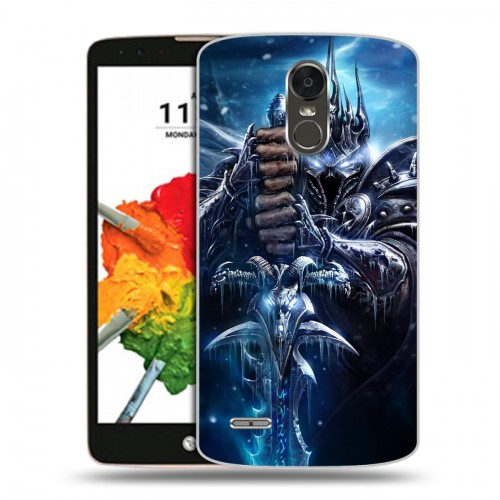 Дизайнерский пластиковый чехол для LG Stylus 3 World of warcraft