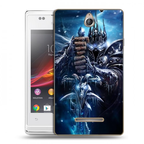 Дизайнерский пластиковый чехол для Sony Xperia E World of warcraft