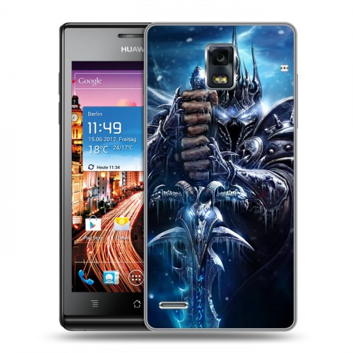 Дизайнерский пластиковый чехол для Huawei Ascend P1 World of warcraft