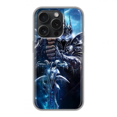 Дизайнерский силиконовый чехол для Iphone 15 Pro World of warcraft