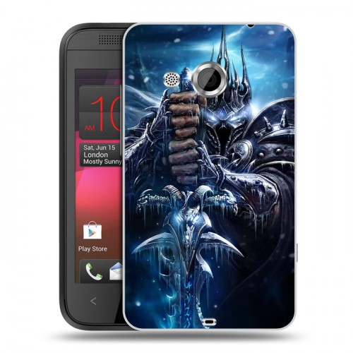 Дизайнерский пластиковый чехол для HTC Desire 200 World of warcraft