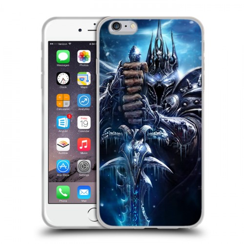 Дизайнерский силиконовый чехол для Iphone 6 Plus/6s Plus World of warcraft