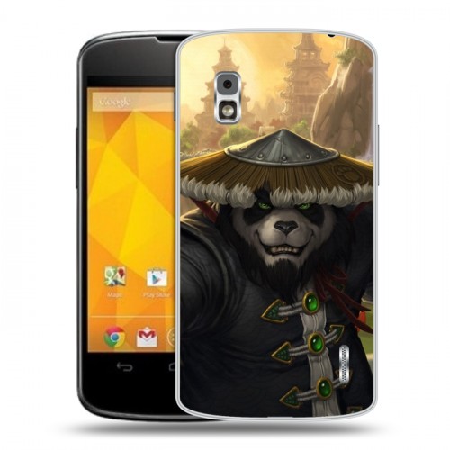 Дизайнерский пластиковый чехол для LG Google Nexus 4 World of warcraft