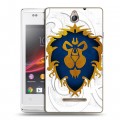 Дизайнерский пластиковый чехол для Sony Xperia E World of warcraft