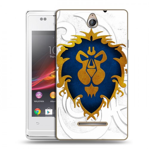 Дизайнерский пластиковый чехол для Sony Xperia E World of warcraft