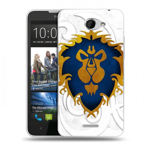 Дизайнерский пластиковый чехол для HTC Desire 516 World of warcraft