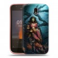 Дизайнерский пластиковый чехол для Nokia 1 Diablo