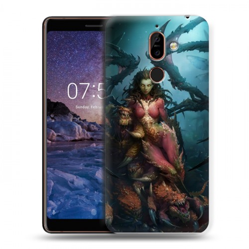 Дизайнерский пластиковый чехол для Nokia 7 Plus Diablo