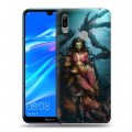 Дизайнерский пластиковый чехол для Huawei Y6 (2019) Diablo