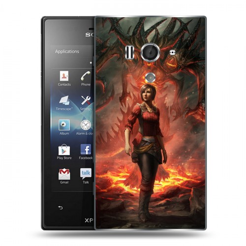 Дизайнерский пластиковый чехол для Sony Xperia acro S Diablo