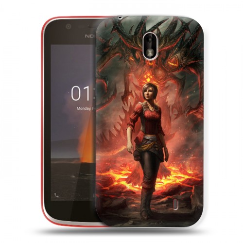 Дизайнерский пластиковый чехол для Nokia 1 Diablo