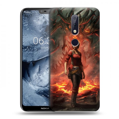 Дизайнерский пластиковый чехол для Nokia 6.1 Plus Diablo