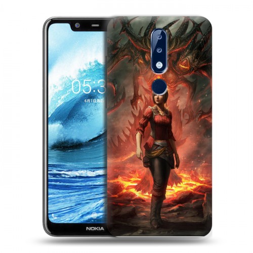 Дизайнерский силиконовый чехол для Nokia 5.1 Plus Diablo