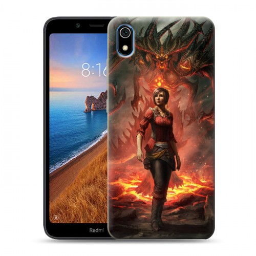 Дизайнерский силиконовый чехол для Xiaomi RedMi 7A Diablo