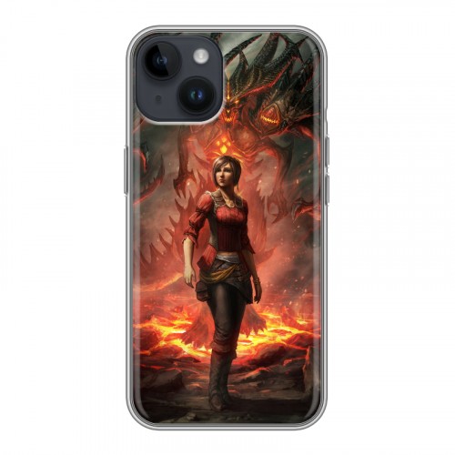 Дизайнерский пластиковый чехол для Iphone 14 Diablo