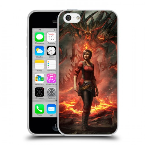 Дизайнерский пластиковый чехол для Iphone 5c Diablo