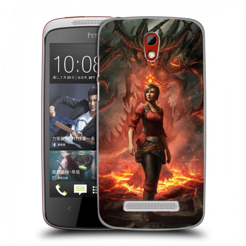 Дизайнерский пластиковый чехол для HTC Desire 500 Diablo