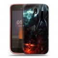 Дизайнерский пластиковый чехол для Nokia 1 Diablo