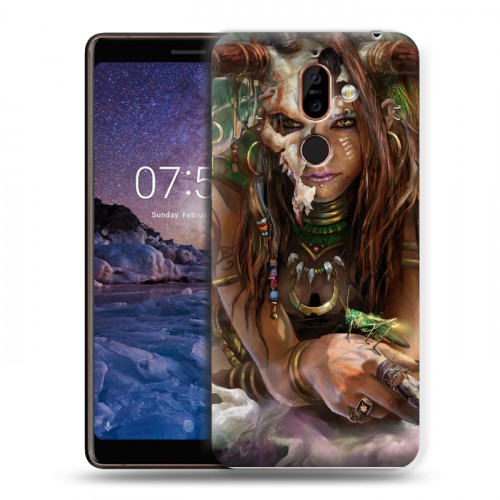 Дизайнерский пластиковый чехол для Nokia 7 Plus Diablo