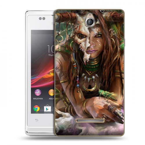 Дизайнерский пластиковый чехол для Sony Xperia E Diablo