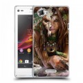 Дизайнерский пластиковый чехол для Sony Xperia L Diablo