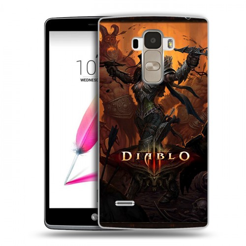 Дизайнерский пластиковый чехол для LG G4 Stylus Diablo