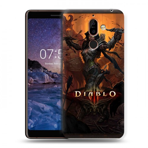 Дизайнерский пластиковый чехол для Nokia 7 Plus Diablo