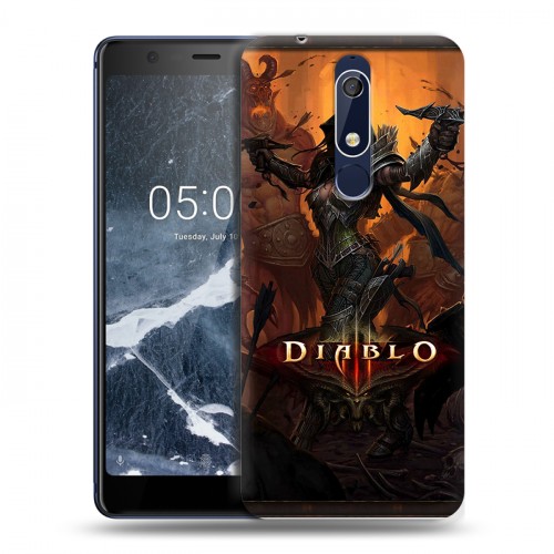 Дизайнерский пластиковый чехол для Nokia 5.1 Diablo