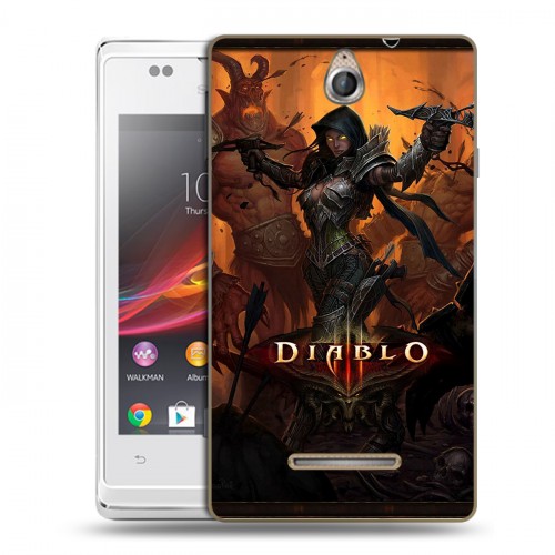 Дизайнерский пластиковый чехол для Sony Xperia E Diablo