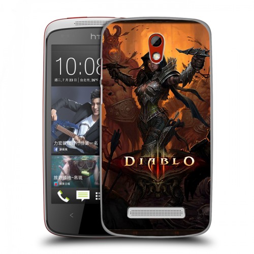 Дизайнерский пластиковый чехол для HTC Desire 500 Diablo