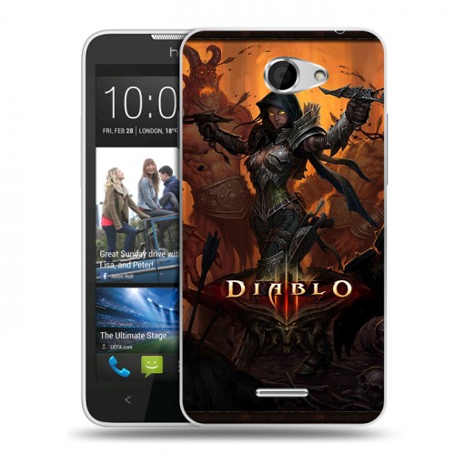 Дизайнерский пластиковый чехол для HTC Desire 516 Diablo