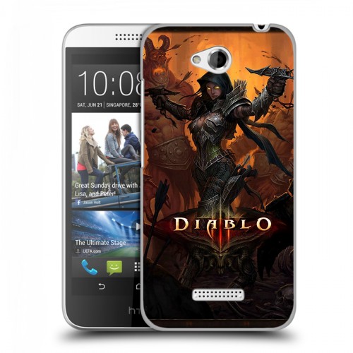 Дизайнерский пластиковый чехол для HTC Desire 616 Diablo