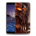 Дизайнерский пластиковый чехол для Nokia 7 Plus Diablo