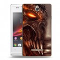 Дизайнерский пластиковый чехол для Sony Xperia E Diablo