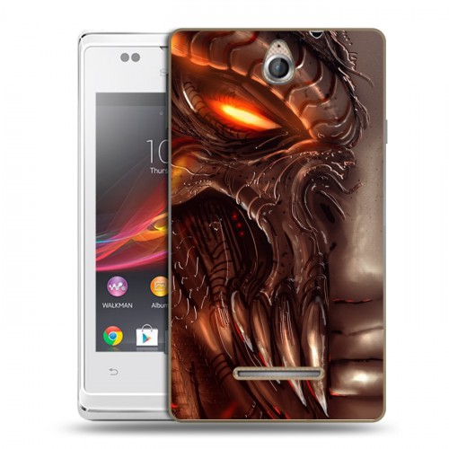 Дизайнерский пластиковый чехол для Sony Xperia E Diablo