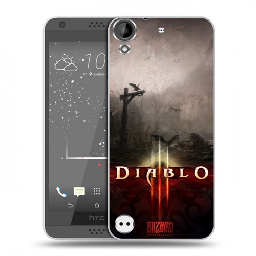 Дизайнерский пластиковый чехол для HTC Desire 530 Diablo