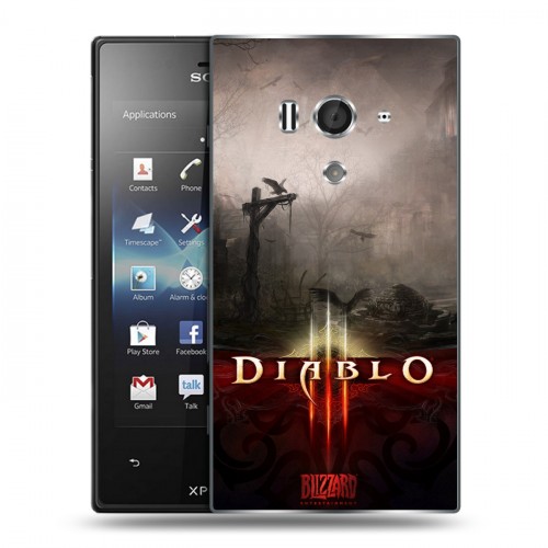 Дизайнерский пластиковый чехол для Sony Xperia acro S Diablo