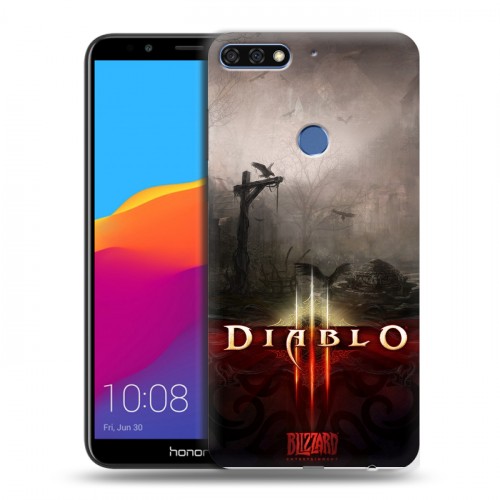Дизайнерский пластиковый чехол для Huawei Honor 7C Pro Diablo