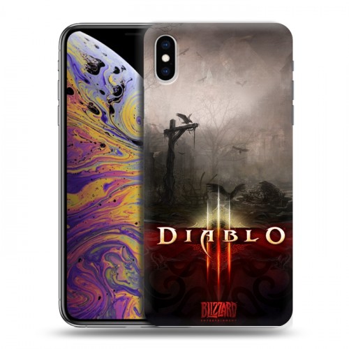 Дизайнерский силиконовый чехол для Iphone Xs Max Diablo