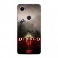 Дизайнерский пластиковый чехол для Google Pixel 3a Diablo